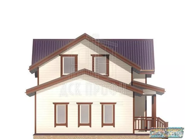 Каркасный дом под ключ 103м2 с гаражом