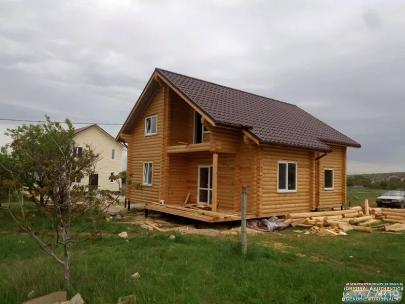 Строим дома из оцилин-го бревна и клееного бруса